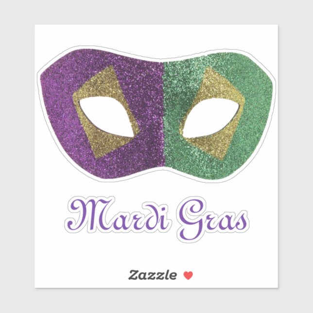 Les Couleurs de Mardi Gras Sticker (Sheet)