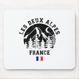Les Deux Alpes France Alps Ski Resort Alpine Skiin Mouse Mat