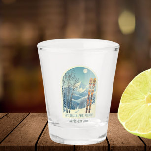 Les Deux Alpes France vacation ski shot glass