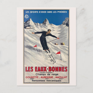 Les Eaux-Bonnes France Vintage Poster 1935 Postcard