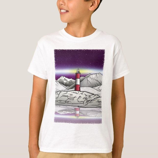 Les Eclaireurs Lighthouse Argentina Landscape T-Shirt (Front)