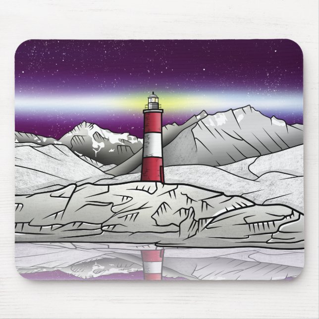 Les Eclaireurs Lighthouse Southern Argentina Mouse Mat (Front)