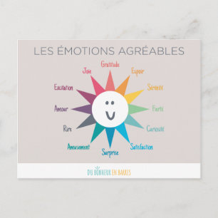 Les émotions agréables postcard