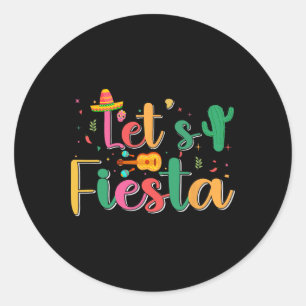 Le's Fiesta Cinco De Mayo Family Matching Mexican Classic Round Sticker