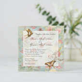 Les Fleurs Peony Rose Tulip Floral Flowers Wedding Invitation (Standing Front)