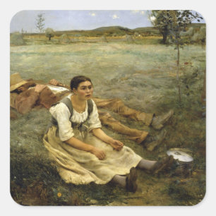 les foins square sticker