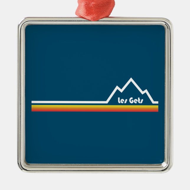 Les Gets France Metal Tree Decoration (Front)