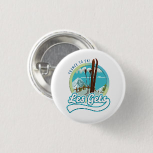 Les Gets france ski logo 3 Cm Round Badge