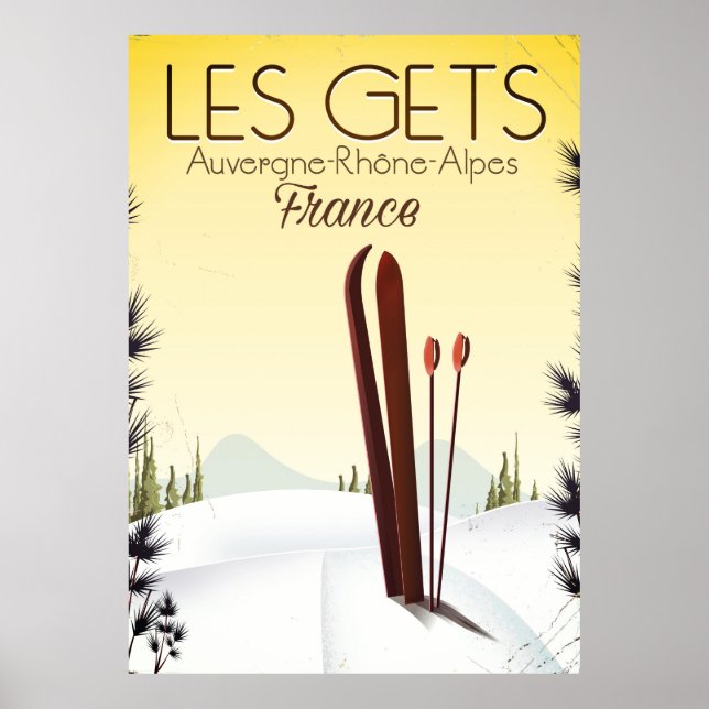Les Gets France ski travel poster (Front)