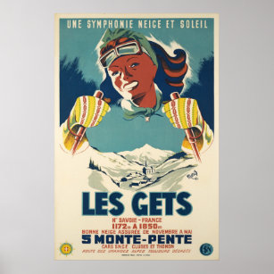Les Gets, Savoie, France, Ski Poster