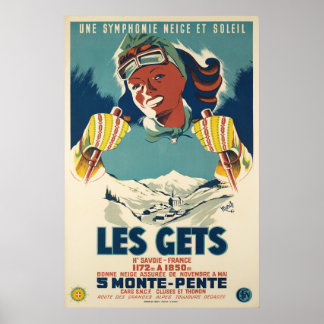 Les Gets, Savoie, France, Ski Poster