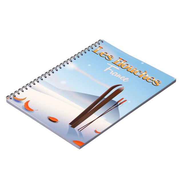Les Houches France ski poster Notebook (Left Side)