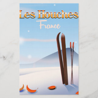Les Houches France ski poster Stationery