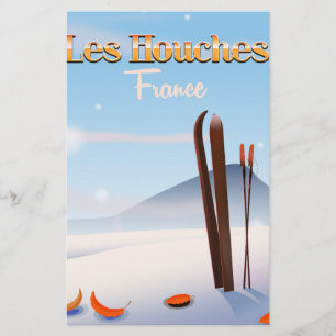 Les Houches France ski poster Stationery