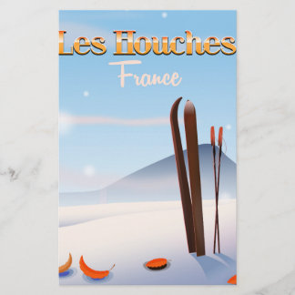 Les Houches France ski poster Stationery