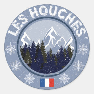Les Houches Ski Resort Classic Round Sticker