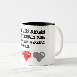 Les jeux vidéo ont gâché ma vie Two-Tone coffee mug