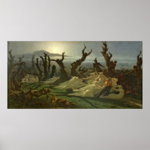 Les Lavandieres de la Nuit  c.1861 Poster