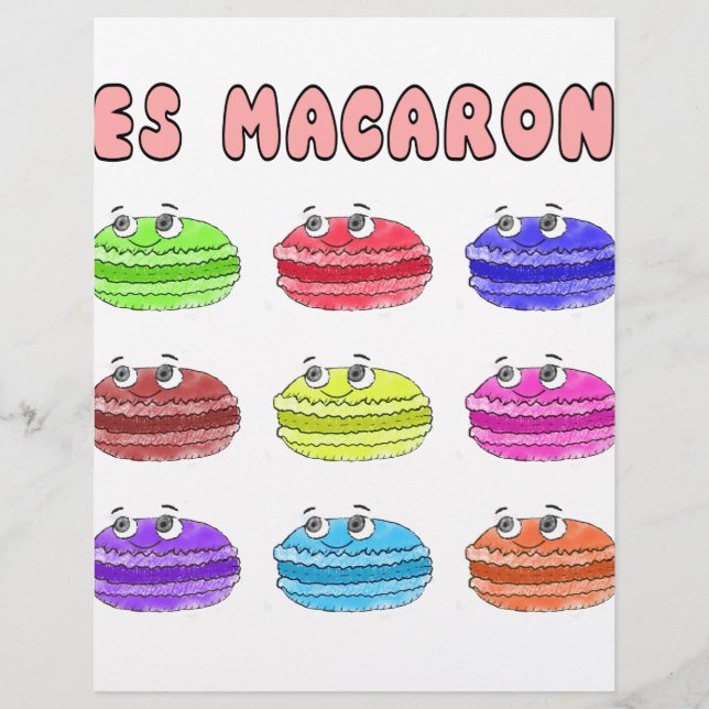 Les Macarons Cute Cartoon (Front)