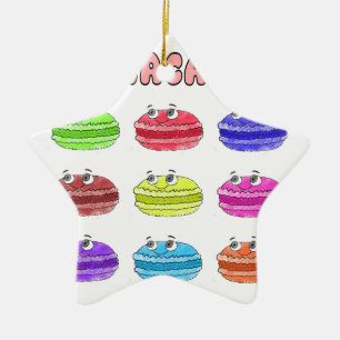 Les Macarons Cute Cartoon Ceramic Tree Decoration