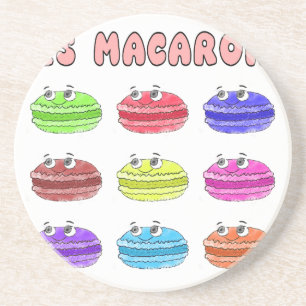 Les Macarons Cute Cartoon Coaster