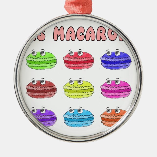 Les Macarons Cute Cartoon Metal Tree Decoration (Front)