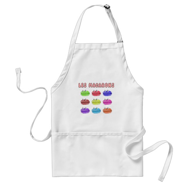 Les Macarons Cute Cartoon Standard Apron (Front)