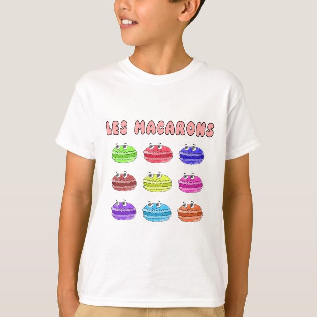 Les Macarons Cute Cartoon T-Shirt (Front)