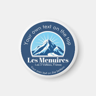 Les Menuires 3 Vallées France ski resort souvenir  Magnet