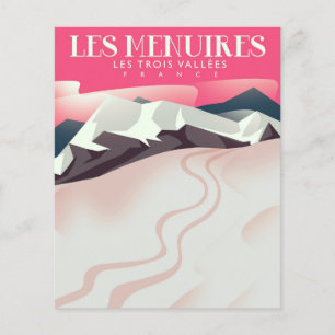 Les Menuires,Les Trois Vallées, France vintage Ski