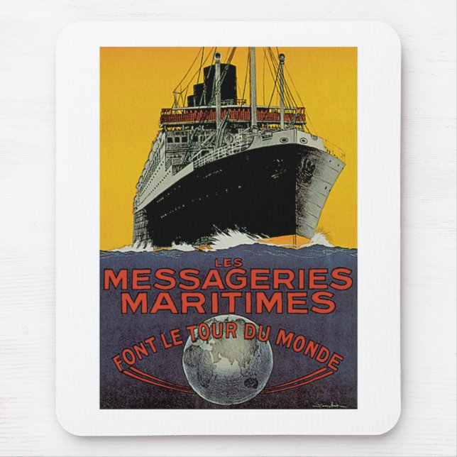Les Messageries Maritimes Mouse Mat (Front)
