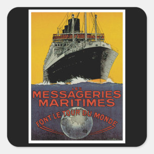 Les Messageries Maritimes Square Sticker