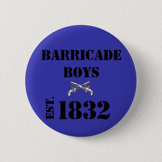 Les Misérables Love: Barricade Boys Button (Blue) (Front)