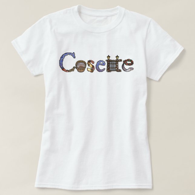 Les Misérables Love: Cosette Font Shirt (Design Front)