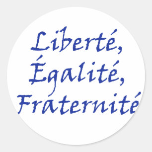 Les Misérables Love: Liberté, Égalité, Fraternité Classic Round Sticker
