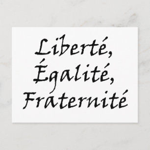 Les Misérables Love: Liberté, Égalité, Fraternité Postcard