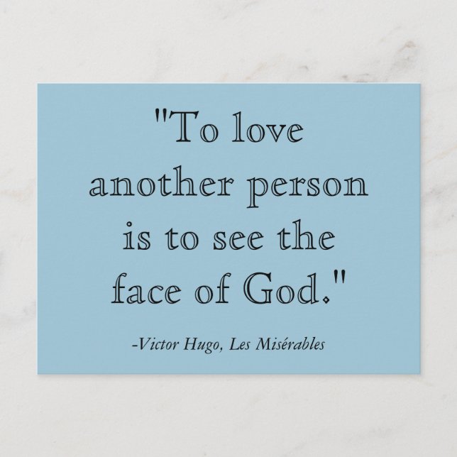 Les Misérables Quote Postcard (Front)