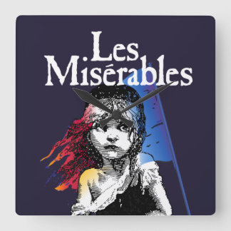 LES MISÉRABLES SQUARE WALL CLOCK