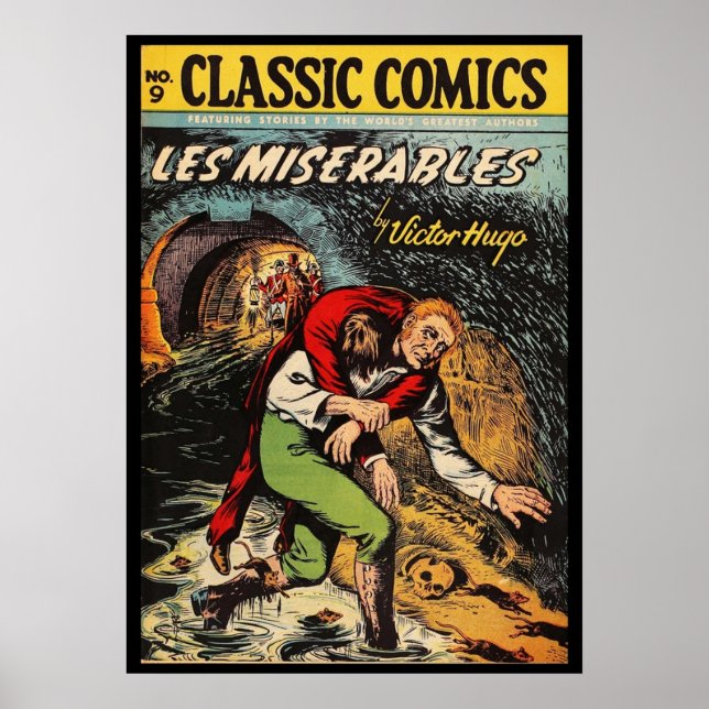 Les Miserables Victor Hugo Comic Book Cover Poster (Front)