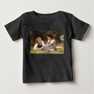 Les Noisettes: Young Girls Collecting Hazelnuts Baby T-Shirt