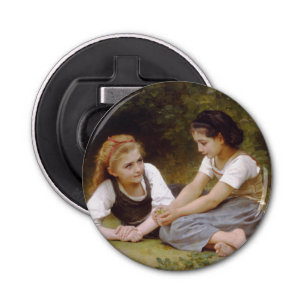 Les Noisettes: Young Girls Collecting Hazelnuts Bottle Opener