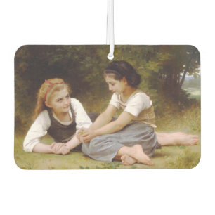Les Noisettes: Young Girls Collecting Hazelnuts Car Air Freshener