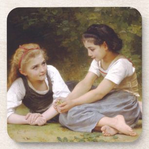 Les Noisettes: Young Girls Collecting Hazelnuts Coaster