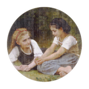 Les Noisettes: Young Girls Collecting Hazelnuts Cutting Board