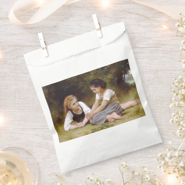 Les Noisettes: Young Girls Collecting Hazelnuts Favour Bags (Clipped)