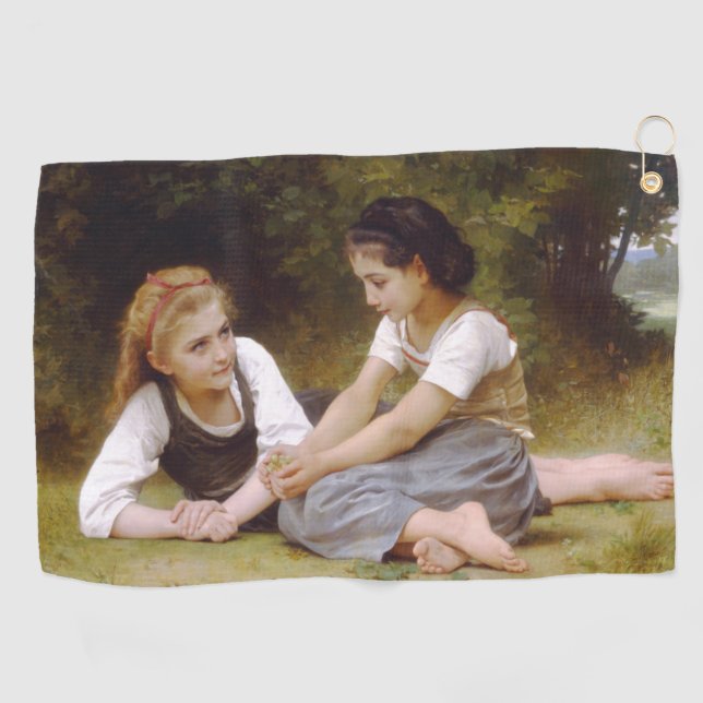 Les Noisettes: Young Girls Collecting Hazelnuts Golf Towel (Horizontal)