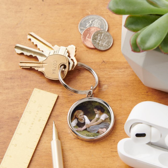 Les Noisettes: Young Girls Collecting Hazelnuts Key Ring (Desk)