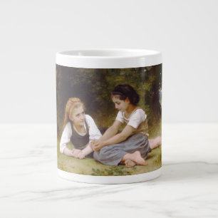 Les Noisettes: Young Girls Collecting Hazelnuts Large Coffee Mug