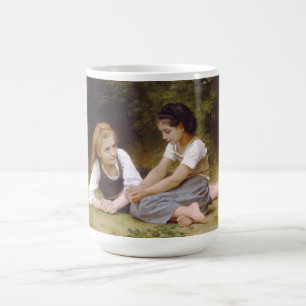 Les Noisettes: Young Girls Collecting Hazelnuts Magic Mug