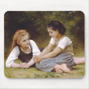Les Noisettes: Young Girls Collecting Hazelnuts Mouse Mat